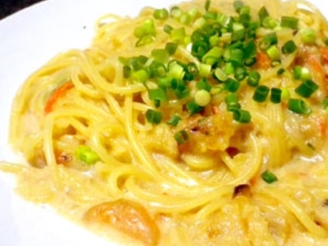 余ったかき揚げで大変身！「かき揚げクリームパスタ」